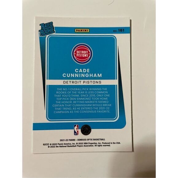 Cade Cunningham rated rookie optic #161 mint condition - Picture 3 of 3